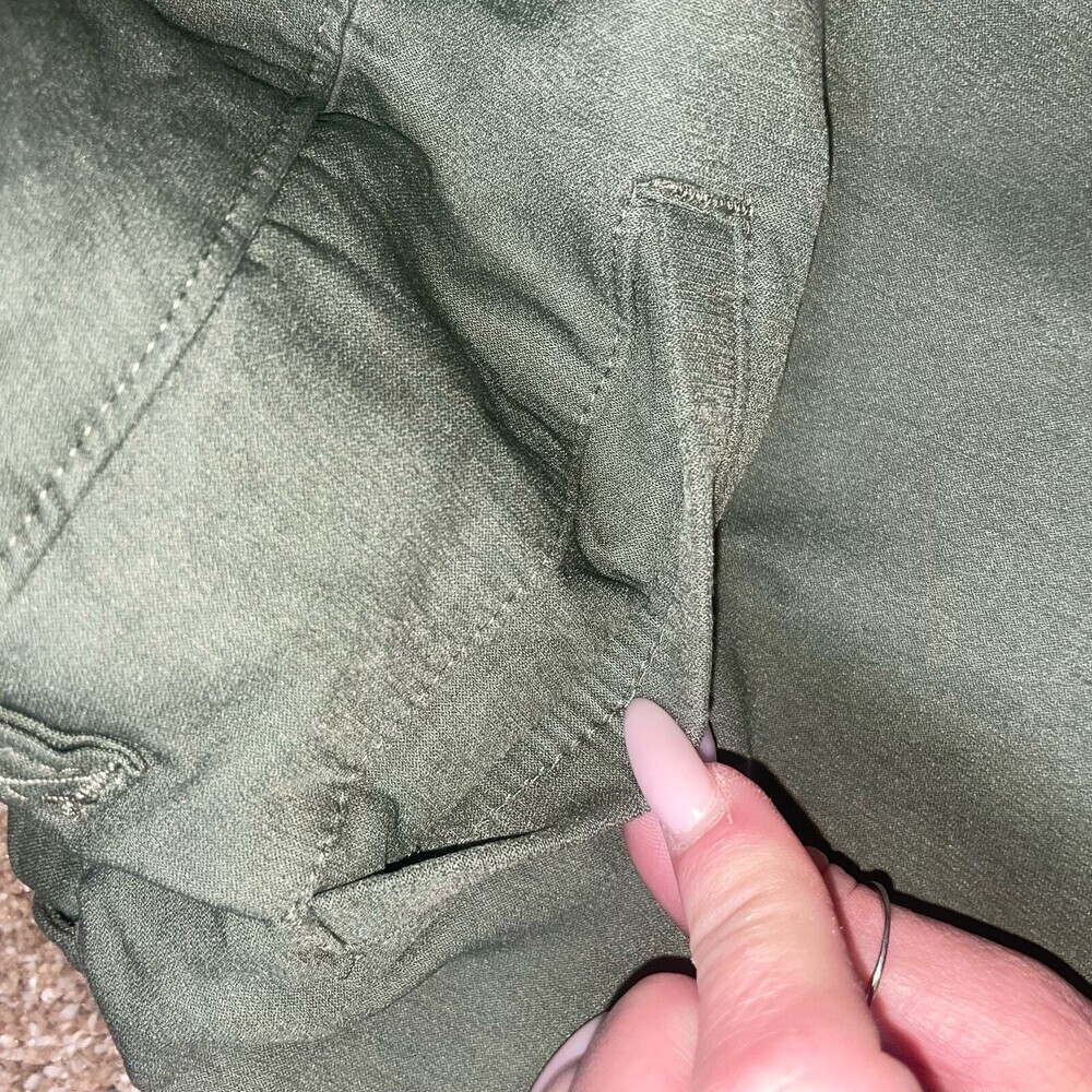 Nanette Lepore pants stretch olive green straight leg business SZ 8 comfort - Picture 5 of 11